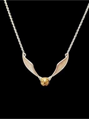 Harry Potter Brass Quidditch Golden Snitch Necklace